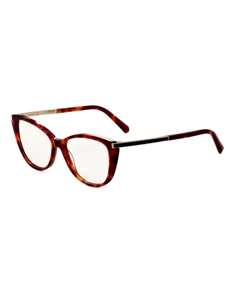 Swarovski Cat-Eye-Brille in Schildpattoptik - Braun Braun