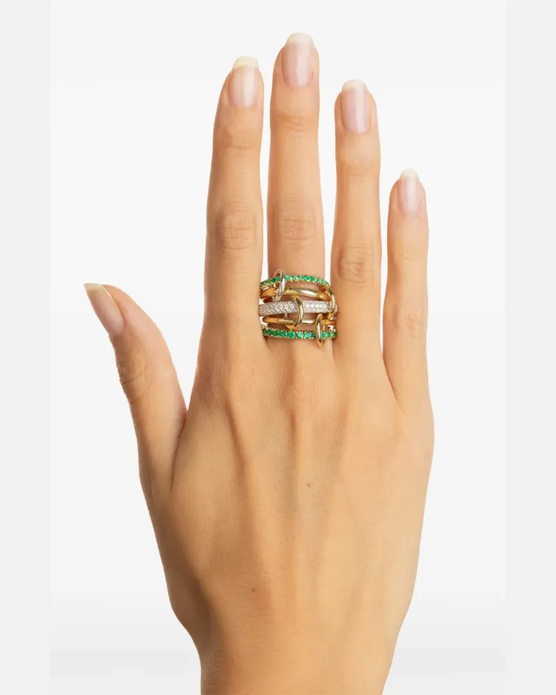 Spinelli Kilcollin Chloe Vert Ring mit Diamanten und Smaragd - Gold Gold