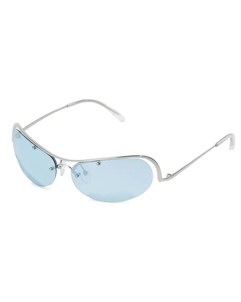 Henrik Vibskov Lana Sonnenbrille mit ovalem Gestell - Silber Silber