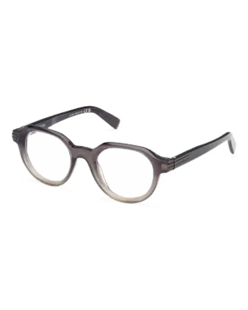 Ermenegildo Zegna Runde Brille mit Farbverlauf - Grau Grau