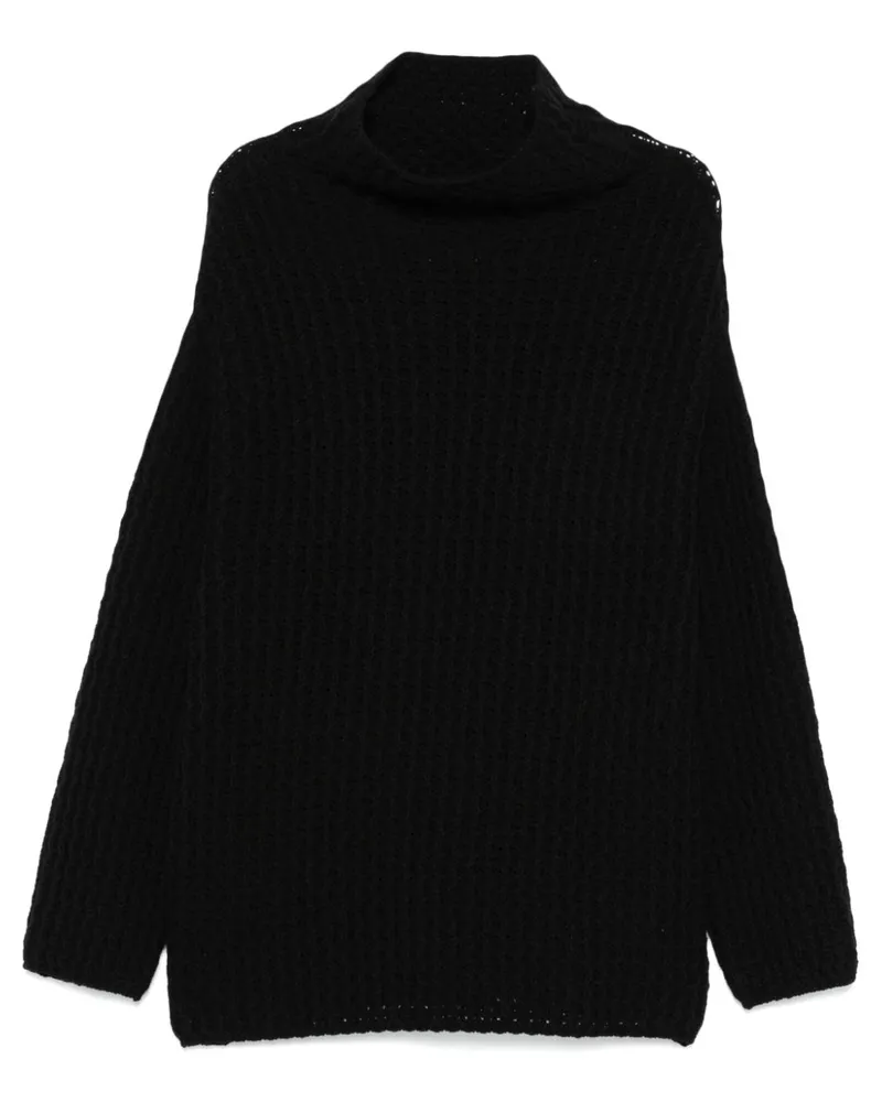 forme d'expression Grob gerippter Pullover - Schwarz Schwarz