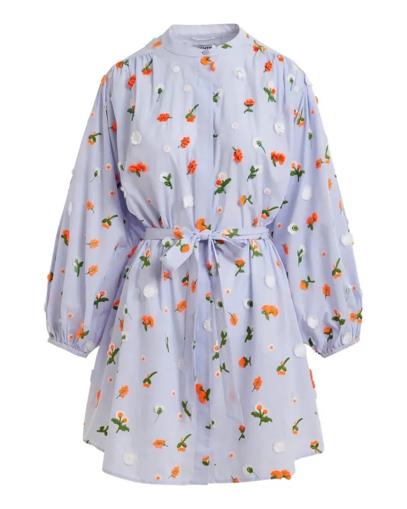 Essentiel Jalen Hemdkleid mit Stickerei - Blau Blau
