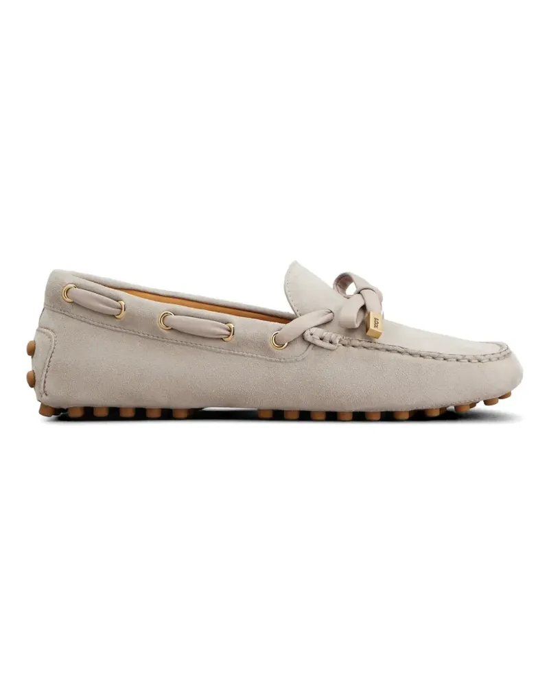 TOD'S Gommino bow-detail loafers - Nude Nude