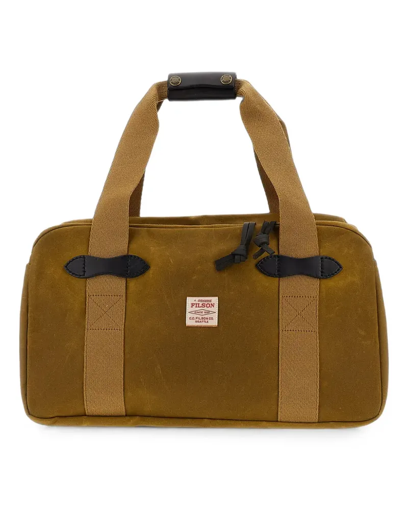 Filson small Tin Cloth canvas logo-patch holdalls bag - Braun Braun