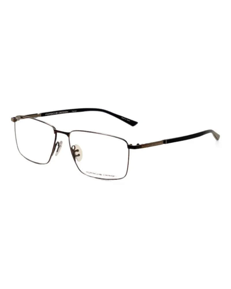 Porsche Design Brille mit eckigem Gestell - Braun Braun