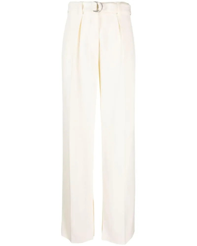 Jil Sander Wide-Leg-Hose mit Gürtel - Nude Nude