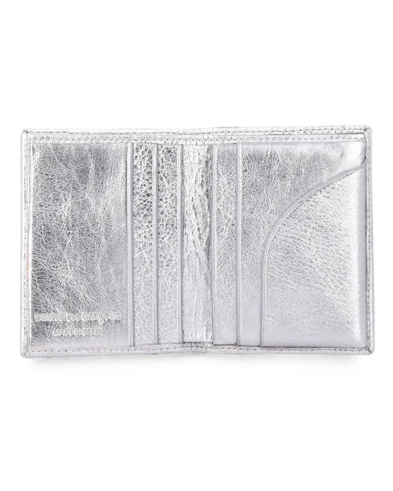 Comme des Garçons Kartenetui im Metallic-Look - Silber Silber