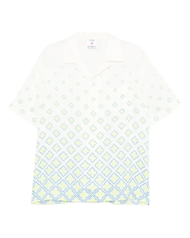Casablanca Paris monogram short sleeve shirt - Weiß Weiß