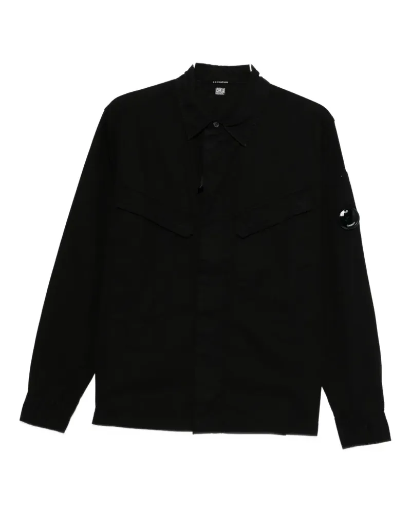 C.P. Company Hemdjacke mit Linsen-Detail - Schwarz Schwarz