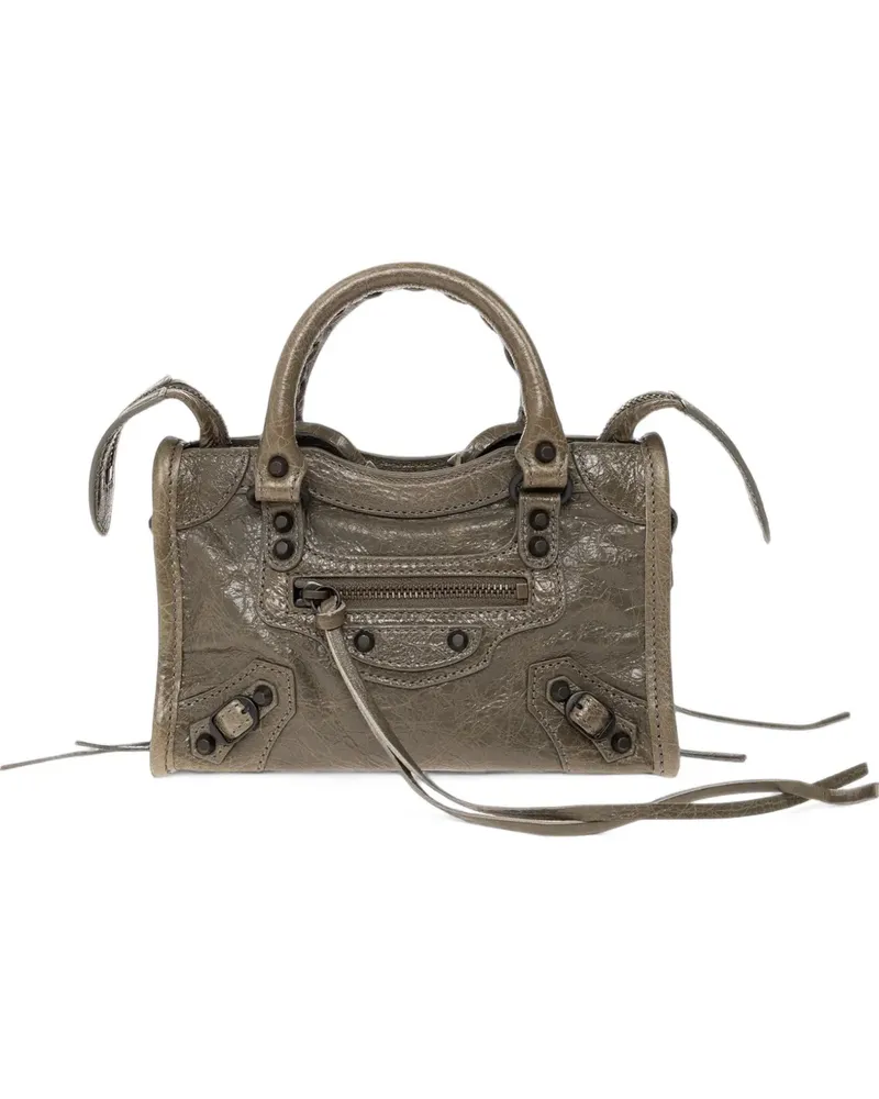 Balenciaga Le City bag nano in army green - Grau Grau