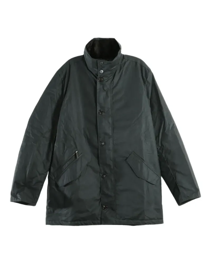 Barbour Gewachste Powell Jacke mit Stehkragen - Grün Grün