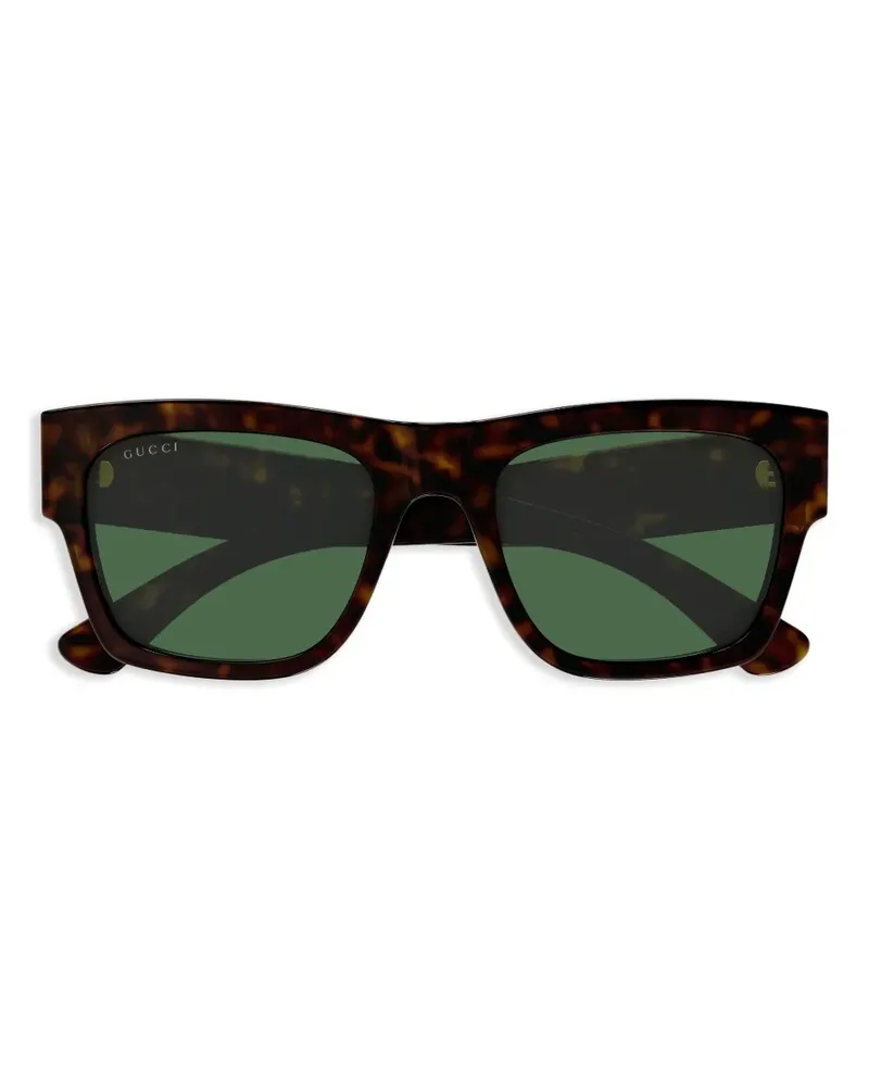 Gucci Sonnenbrille mit eckigem Gestell - Braun Braun