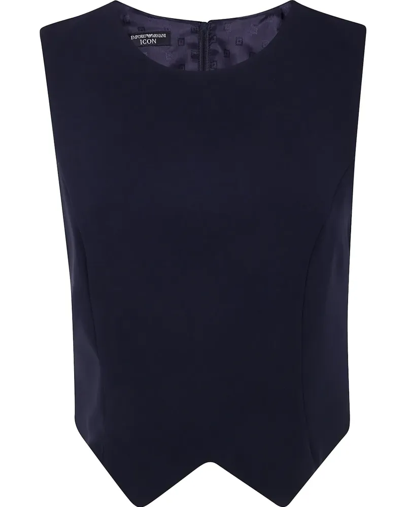 Emporio Armani Tanktop mit Rundhalsausschnitt - Blau Blau
