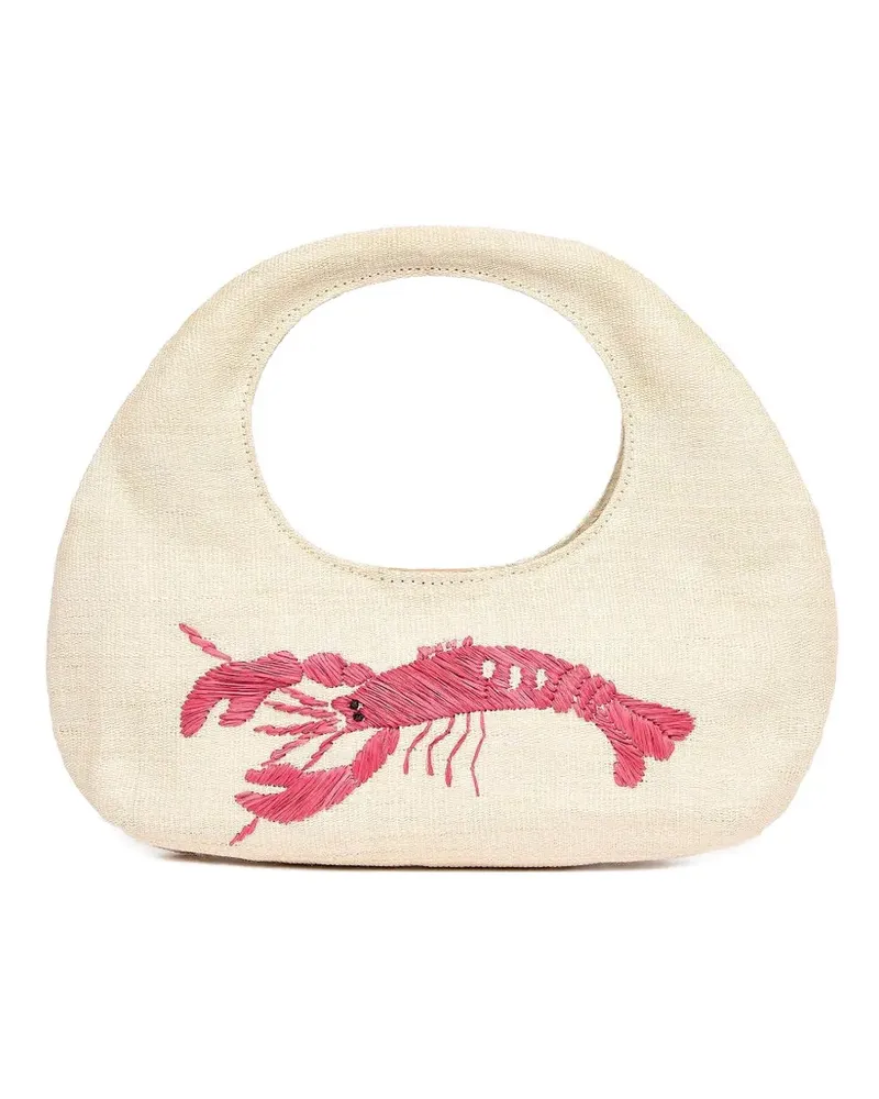 Poolside mini Lobster Bake tote bag - Nude Nude
