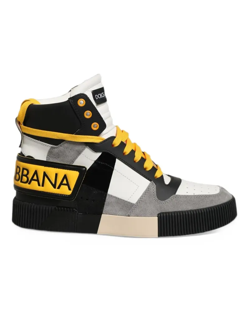 Dolce & Gabbana multicolor leather high-top sneakers - Weiß Weiß