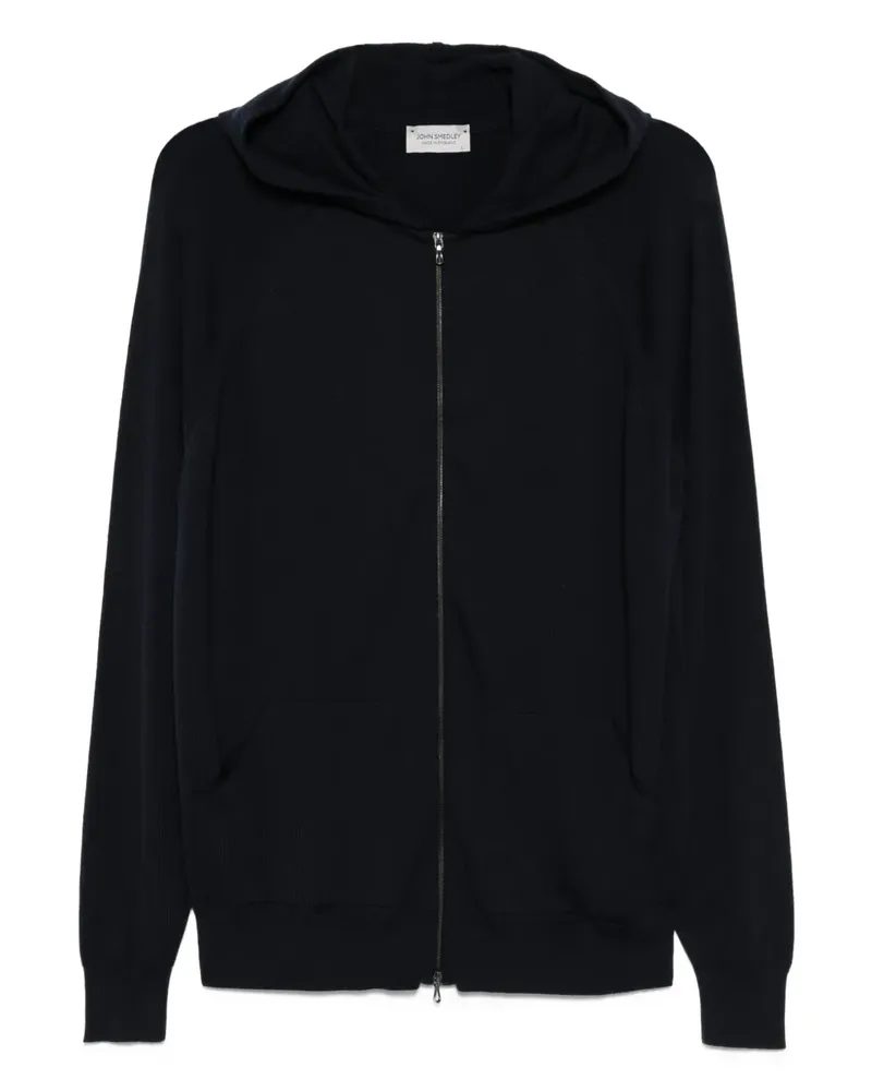 John Smedley Gestrickte Kapuzenjacke - Blau Blau