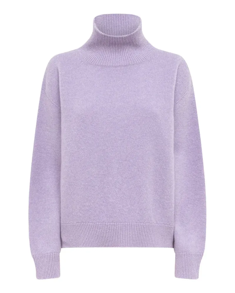 Laneus Kastiger Rollkragenpullover - Violett Violett
