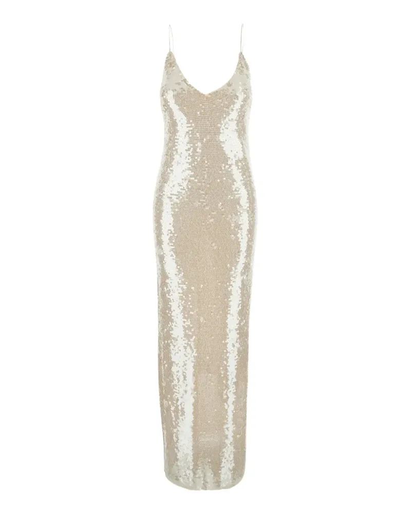 forte_forte sequinned sleeveless gown - Nude Nude