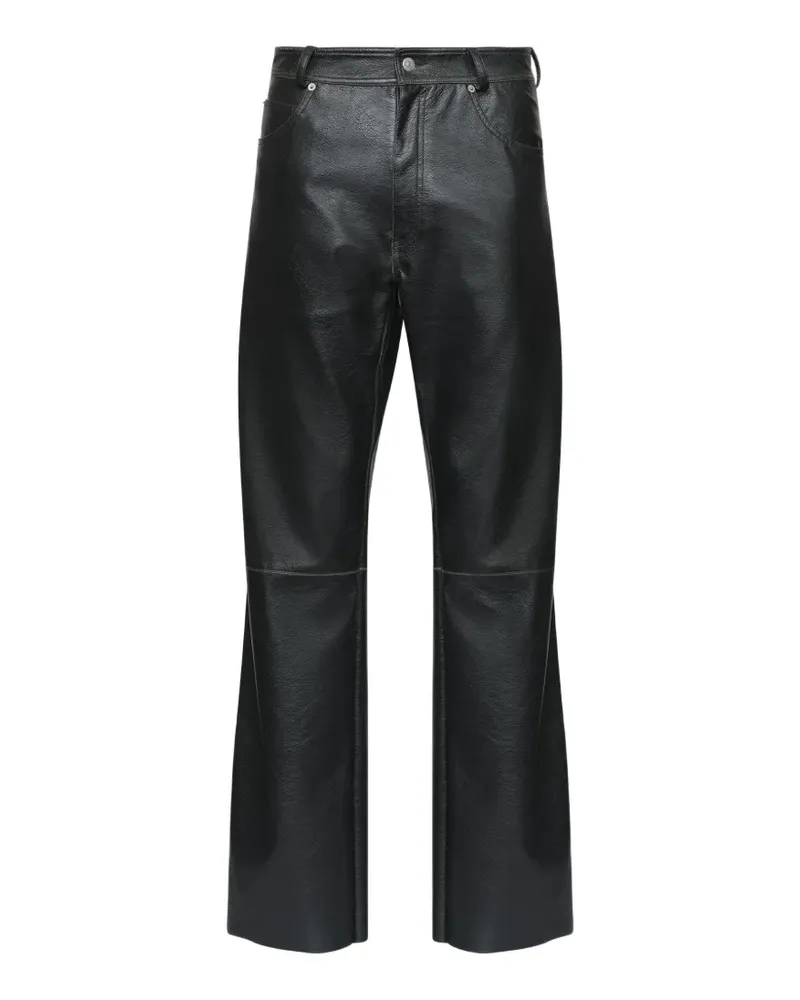 Maison Margiela leather-effect trousers - Schwarz Schwarz