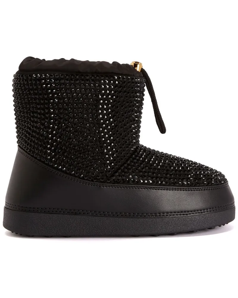 Giuseppe Zanotti GZ-Aspen Stiefel mit Strassverzierung - Schwarz Schwarz