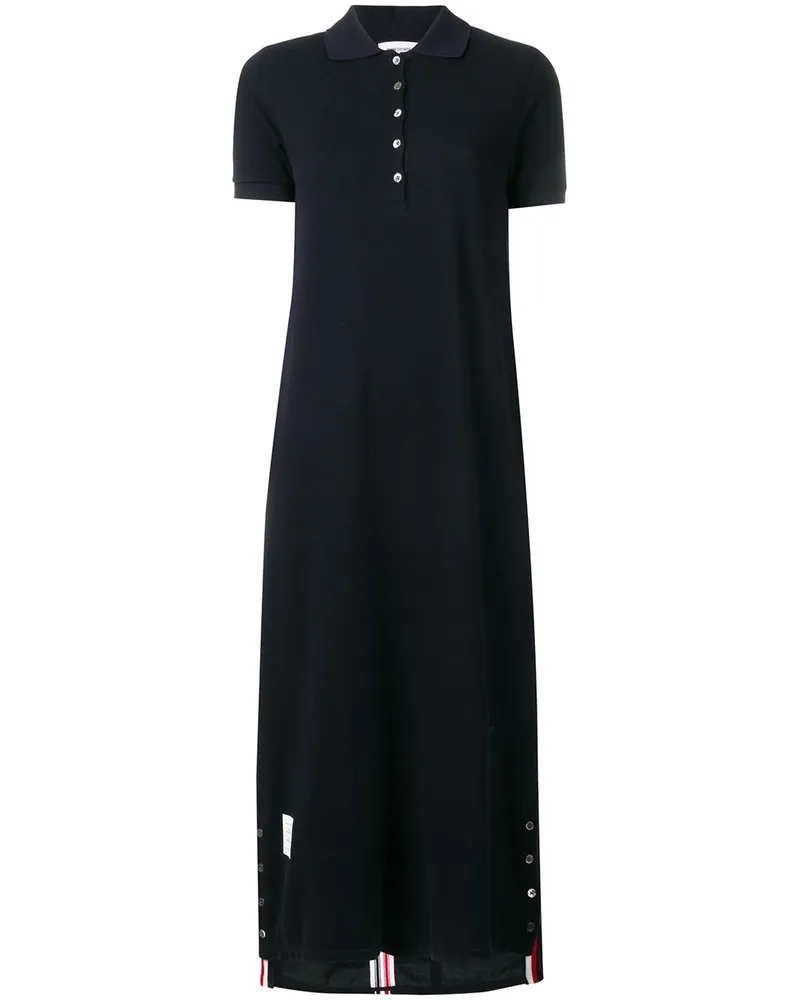 Thom Browne Polokleid mit Streifen - Blau Blau