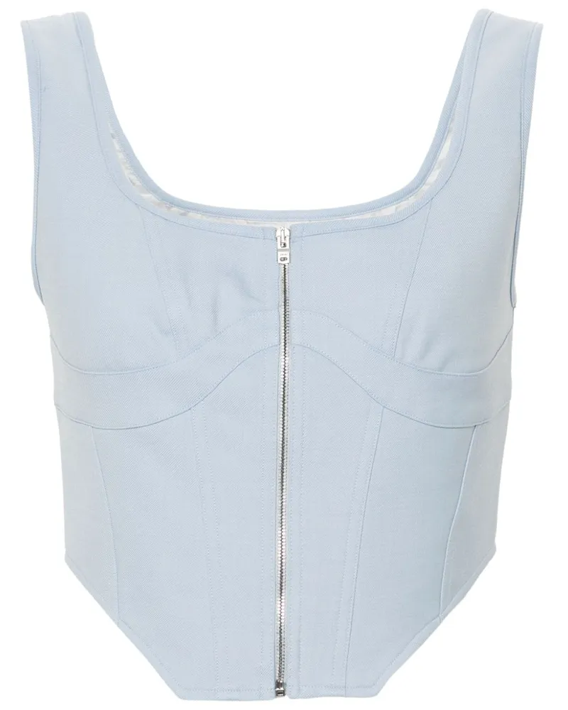 Amiri Corsage mit Reißverschluss - Blau Blau