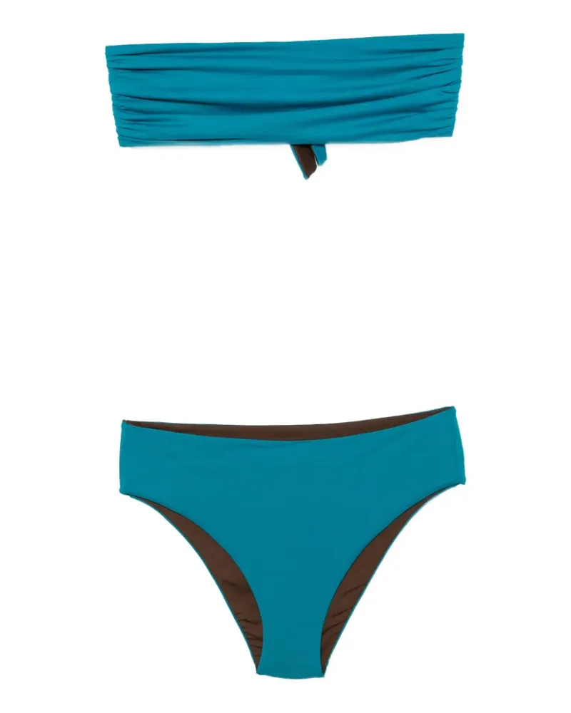 FISICO-Cristina Ferrari ruched-detail bikini - Blau Blau