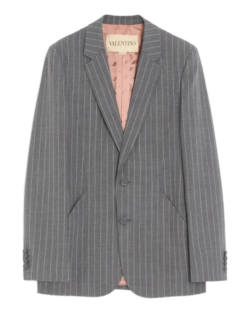 Valentino Garavani single-breasted jacket in pinstripe wool - Grau Grau