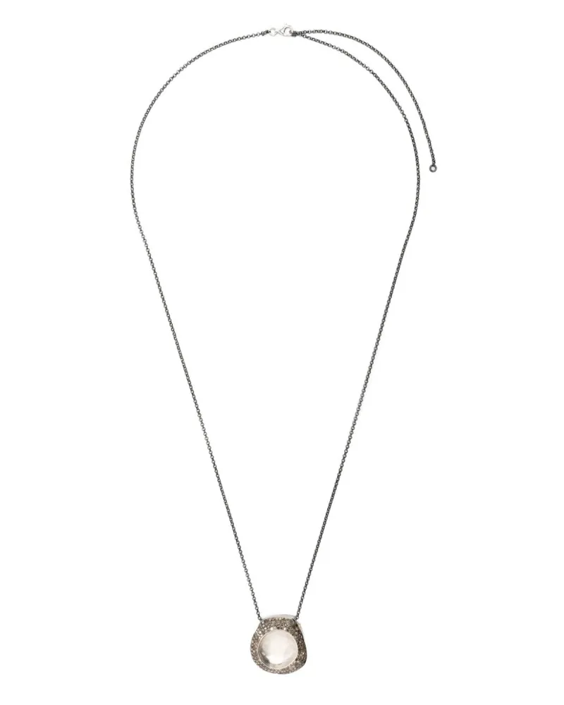 Rosa Maria Halskette aus Sterlingsilber mit Diamanten Silber