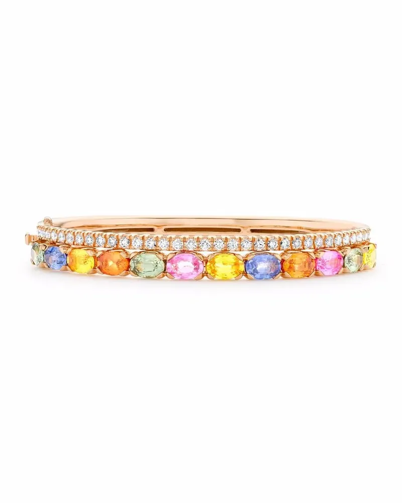Pragnell 18kt Rotgoldarmband mit Diamanten - Rosa Rosa