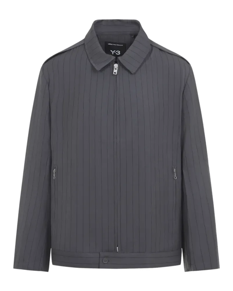 Y-3 Hemdjacke mit Nadelstreifen - Grau Grau
