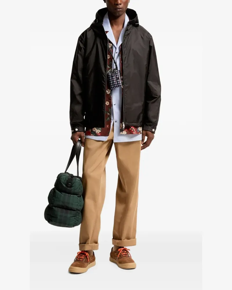Moncler Remoray Jacke mit Logo-Patch - Schwarz Schwarz