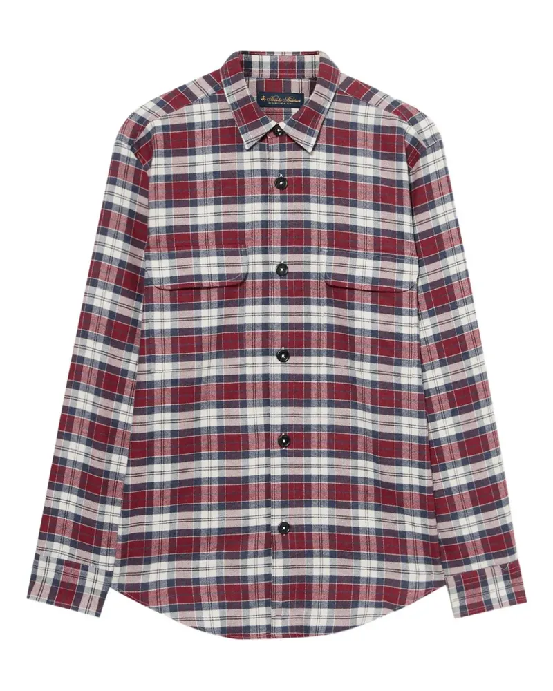 Brooks Brothers plaid-pattern flannel shirt Rot
