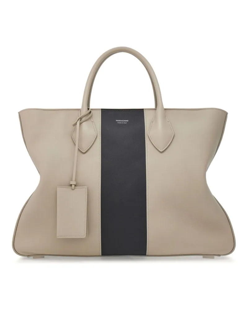 Ferragamo Großer Shopper Grau