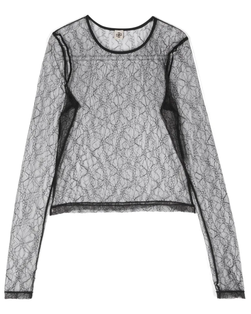 The Garment Semi-transparentes Oberteil - Schwarz Schwarz