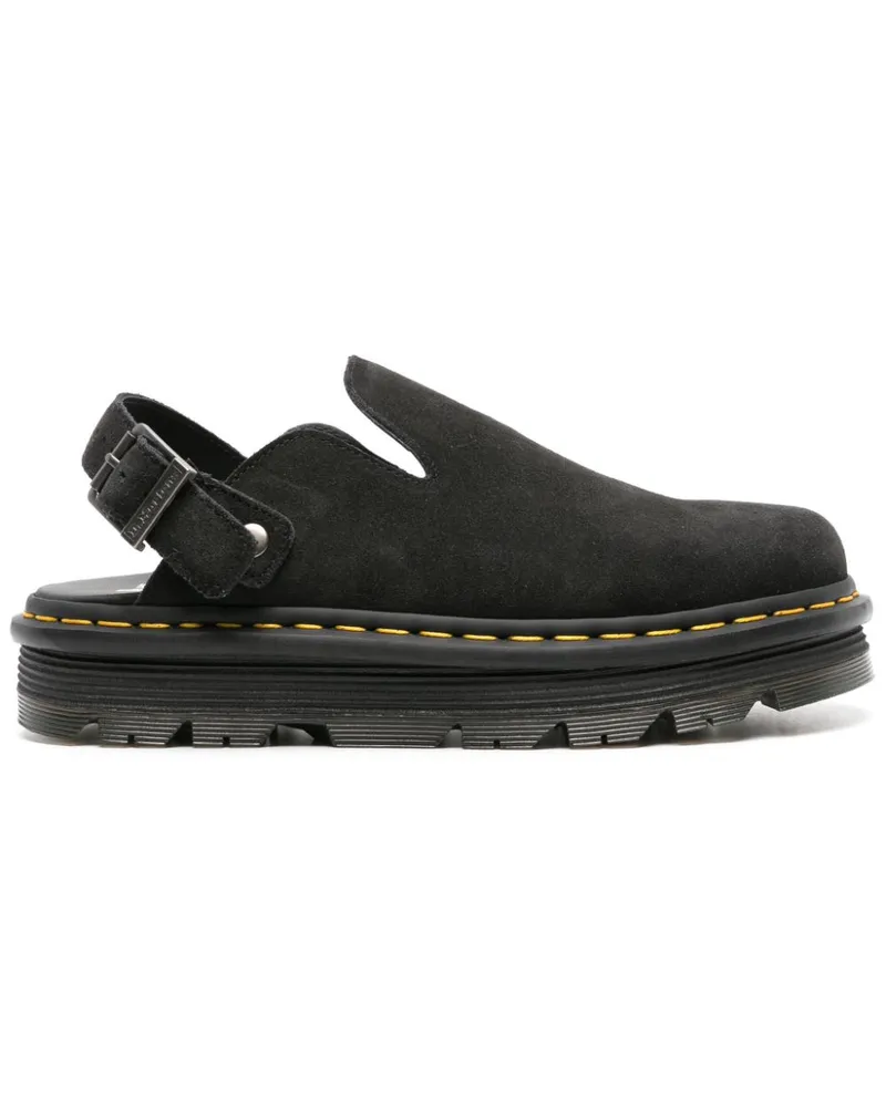Dr.Martens Zebzag Mules aus Wildleder - Schwarz Schwarz