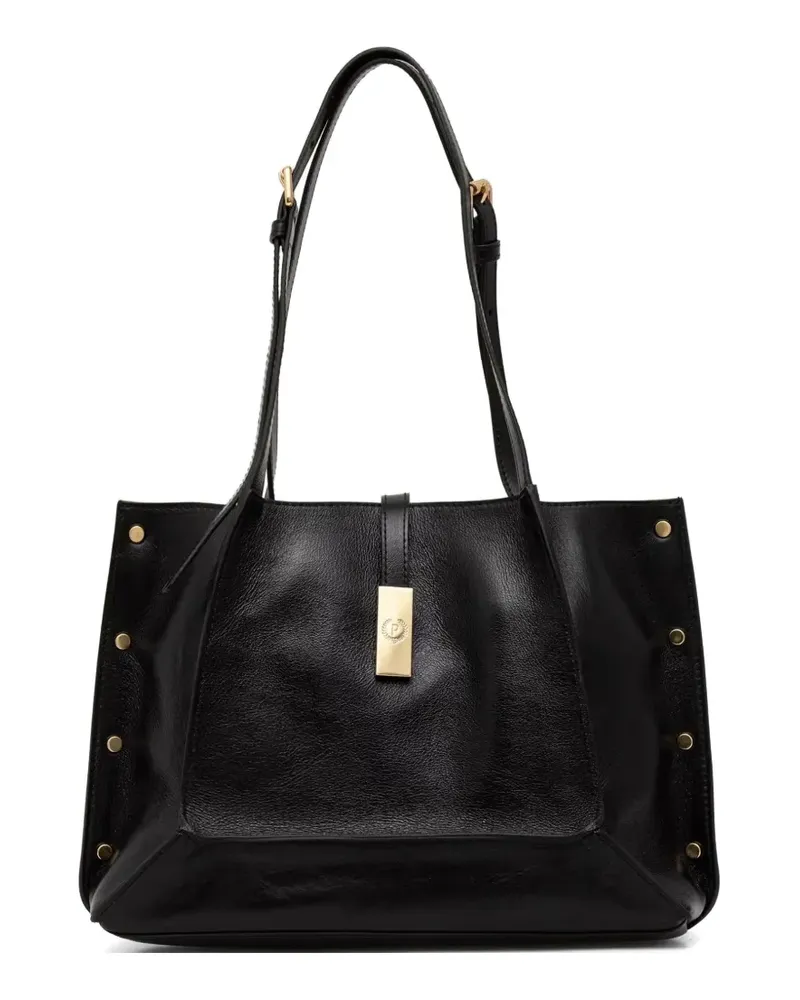Pollini Kleine Austin Schultertasche mit Nieten - Schwarz Schwarz