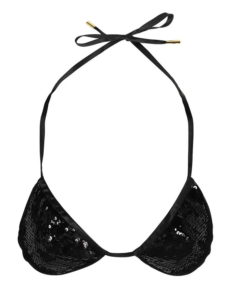 Tom Ford Triangel-Bikinioberteil mit Pailletten - Schwarz Schwarz