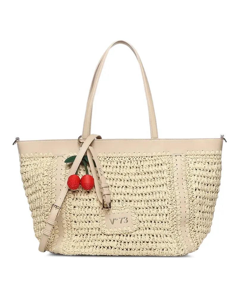 V°73 Schultertasche mit Kirschverzierung - Nude Nude