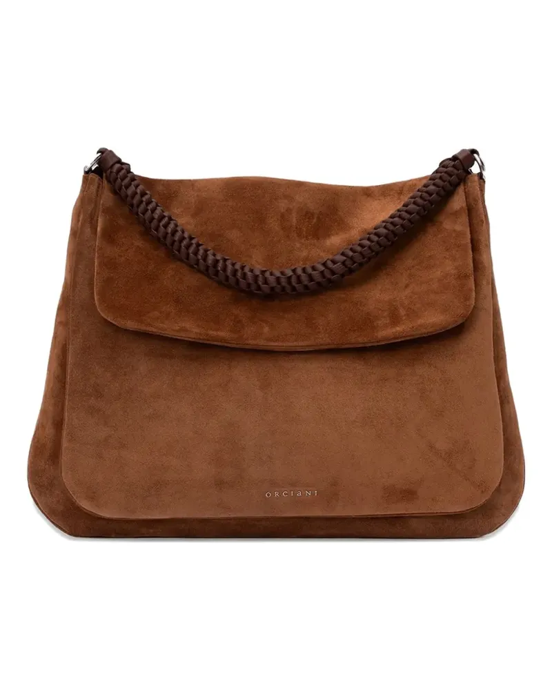 Orciani Schultertasche aus Wildleder - Braun Braun