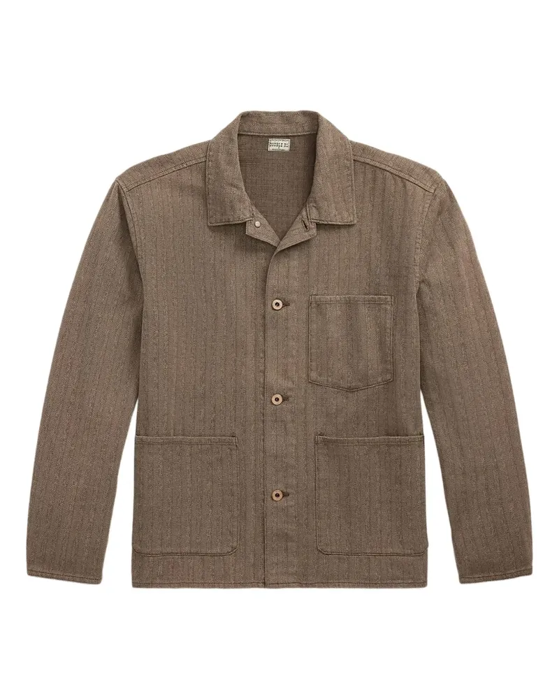 Ralph Lauren Hemdjacke mit Nadelstreifen - Braun Braun