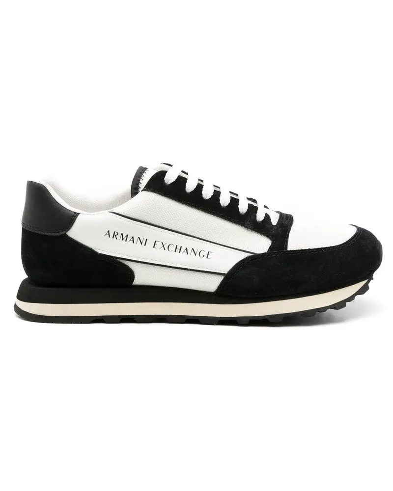 Armani Exchange Sneakers mit Logo-Print - Weiß Weiß