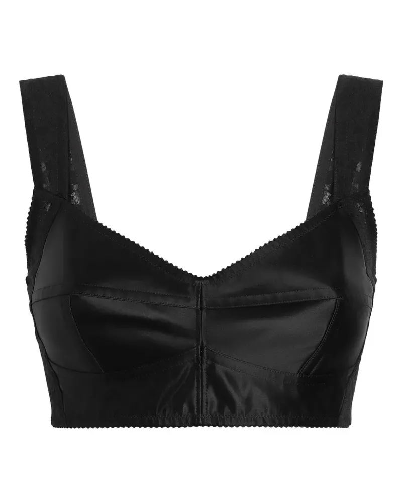 Dolce & Gabbana Kurzes Bustier-Top - Schwarz Schwarz
