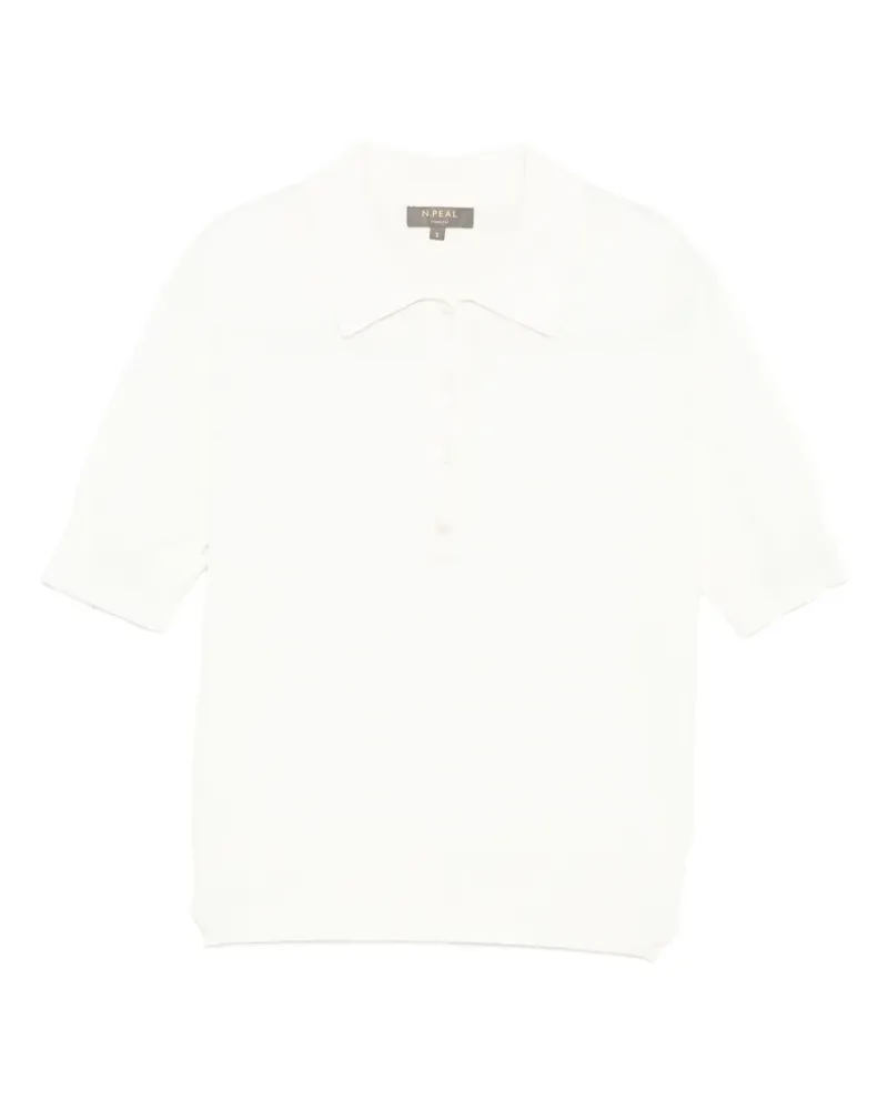 N.Peal Selene Poloshirt - Weiß Weiß