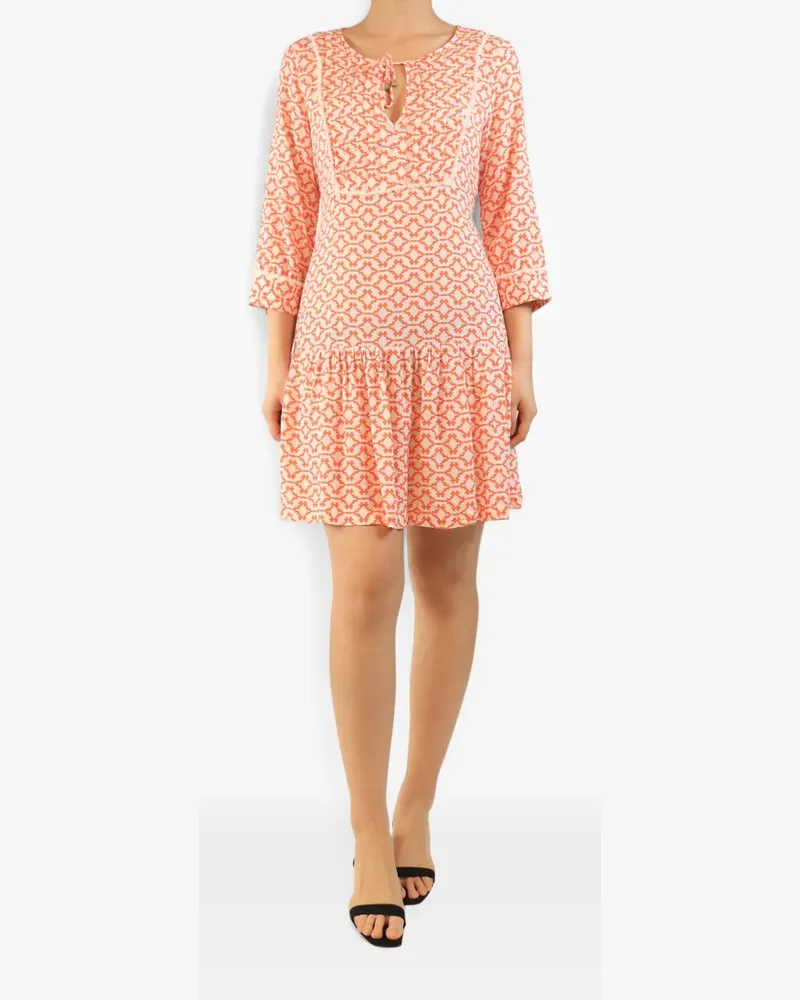 Heidi Klein geometric-print mini dress - Orange Orange