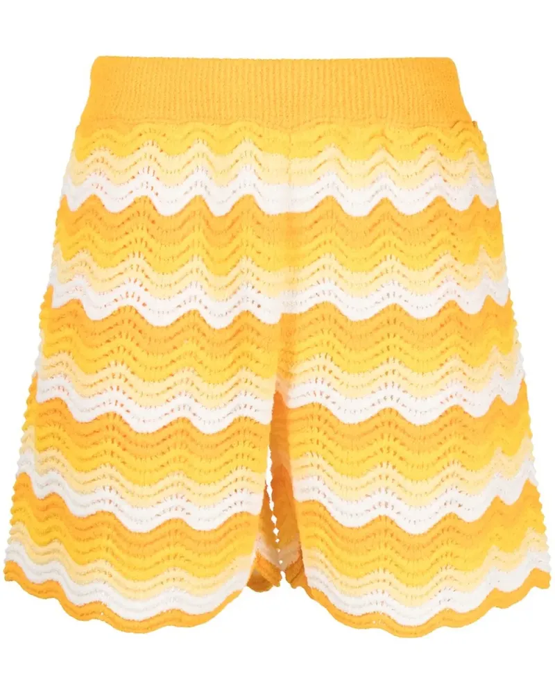 Casablanca Paris Shorts mit Muschelmuster - Gelb Gelb