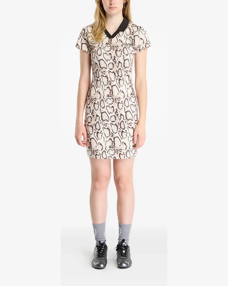 Puma x A$AP ROCKY Minikleid mit Schlangenmuster - Nude Nude