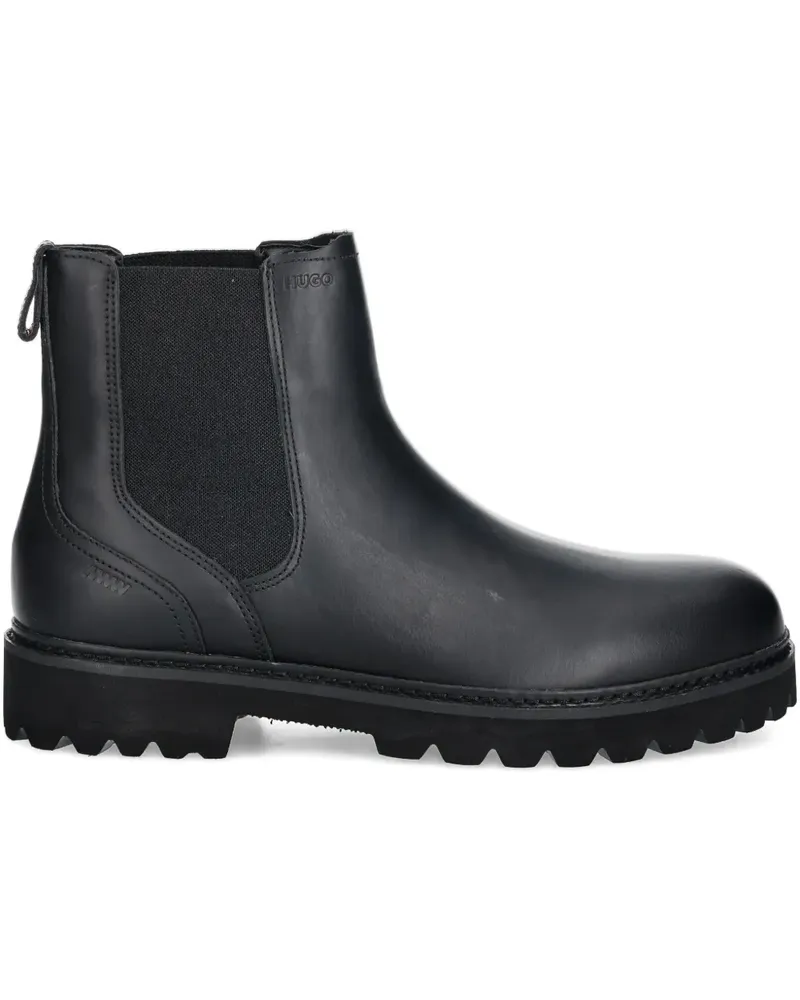 HUGO BOSS Chelsea-Boots mit Profilsohle - Schwarz Schwarz