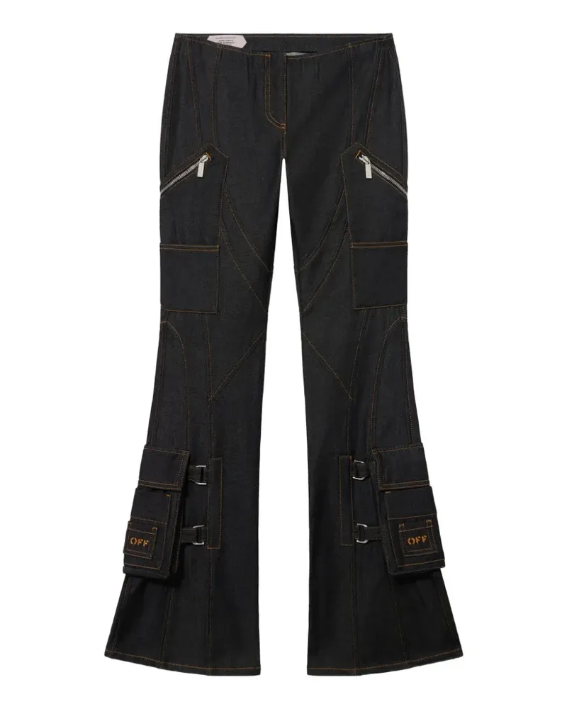 OFF-WHITE low-rise flared jeans - Schwarz Schwarz