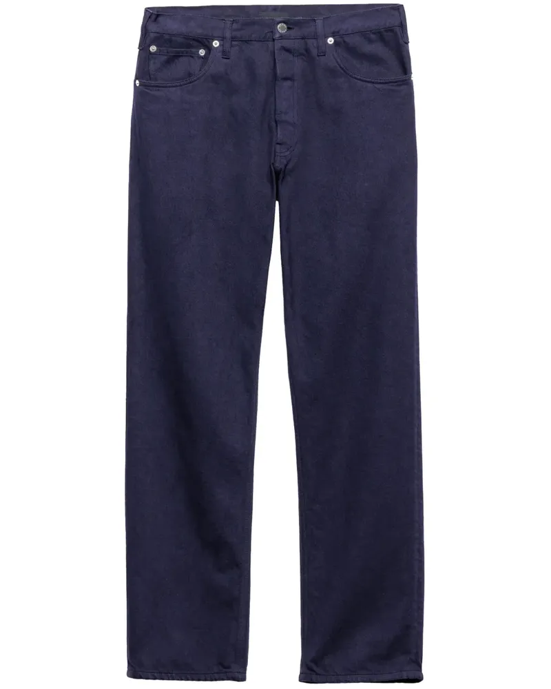 Prada Gerade Jeans mit Logo - Blau Blau